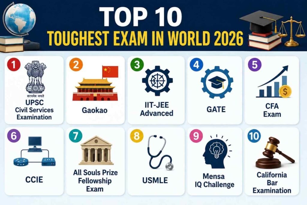 top 10 toughest exam in world 2026