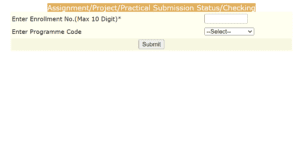 ignou assignment status