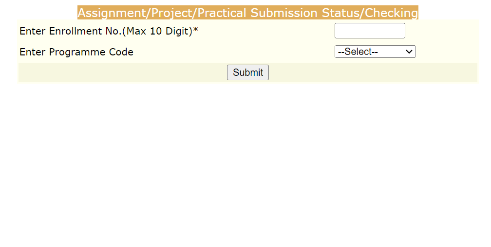 ignou assignment status