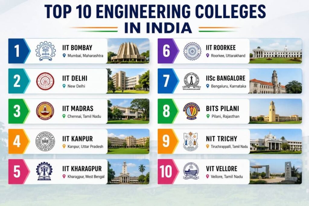 top 10 engineering colleges in india