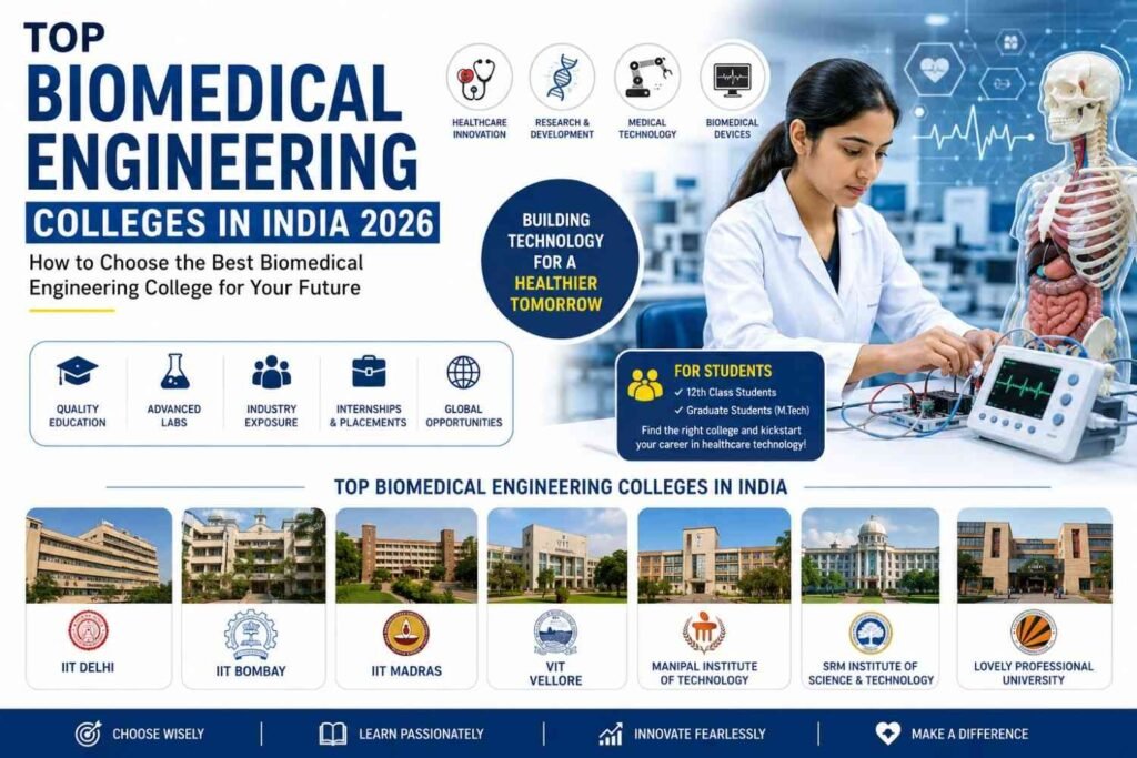 top biomedical engineering colleges in india 2026