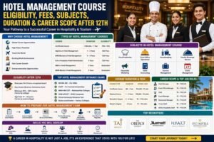 hotel management course eligibility criteria fee subjects, duration and career scope after 12th