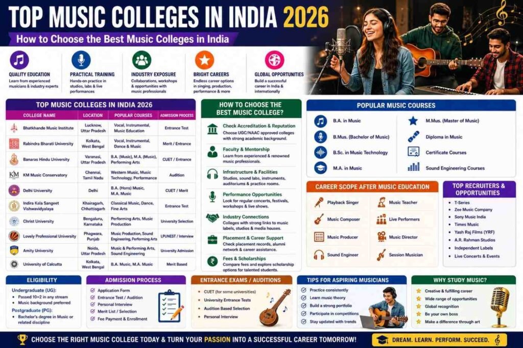 top music colleges in india 2026