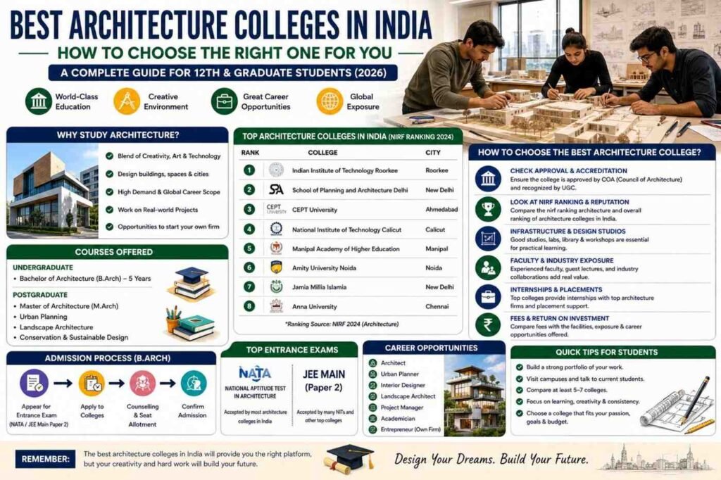 best architecture colleges in india