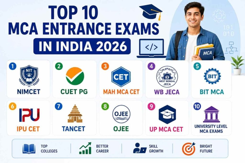top mca entrance exams in india 2026